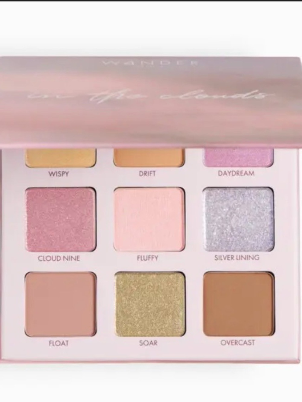 Wander Beauty Cloud Nine Eyeshadow Palette - Pink, Gold, Silver, Peach
